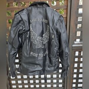 Vintage Leather Motorcycle Jacket